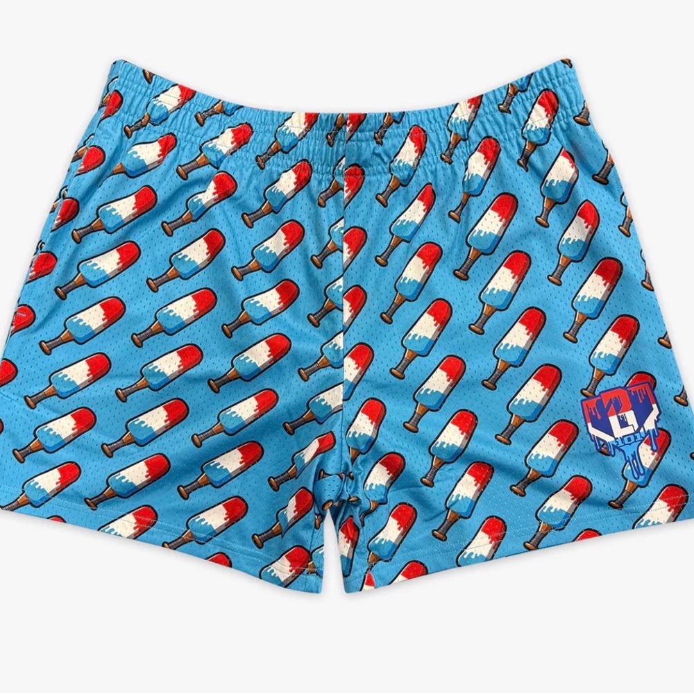 Kids Popsicle Print Blue Shorts